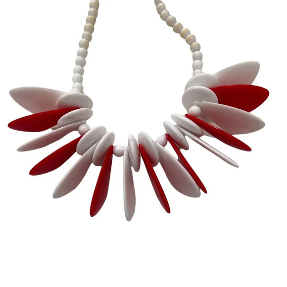 Retro Mod Necklace and Bangle Earring Set - Picture 5 of 7